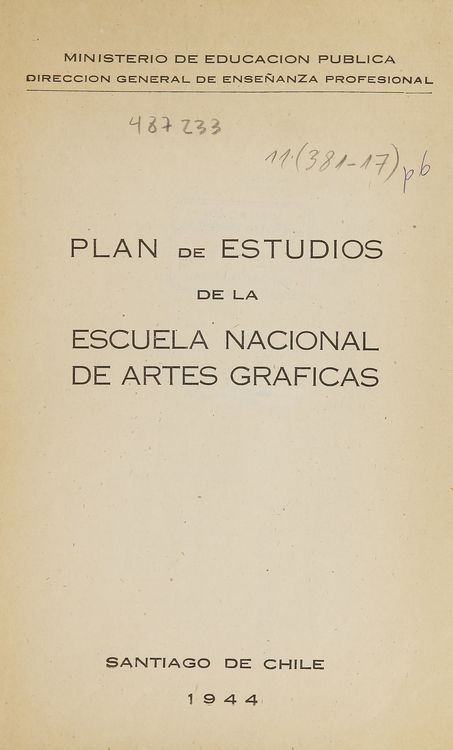 Plan de estudios de la Escuela Nacional de Artes Gráficas