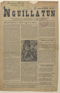 Nguillatun. Año 1, número 1, 6 de diciembre de 1924