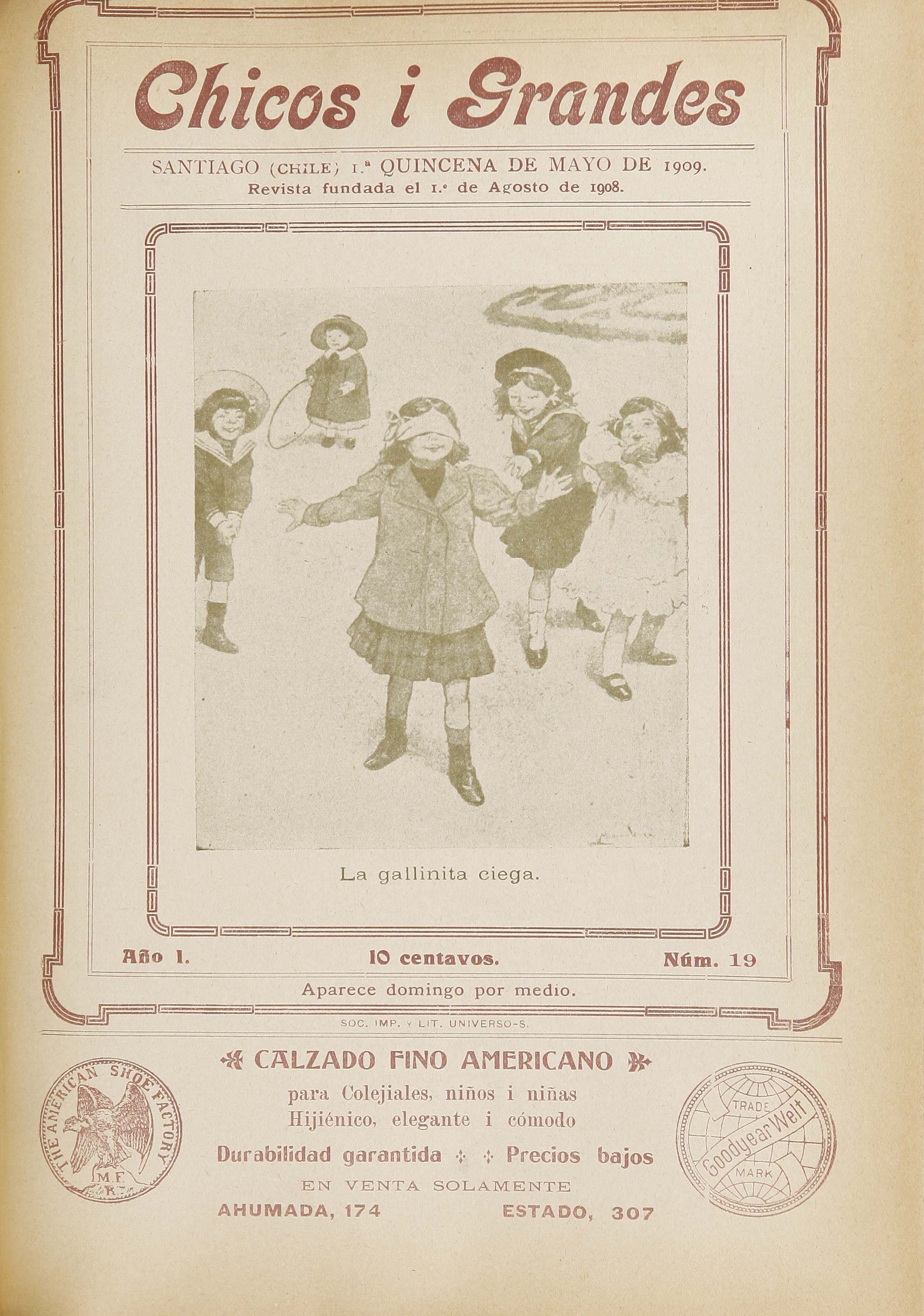 Chicos i grandes: año 1, número 19, 1a. quincena de mayo de 1909