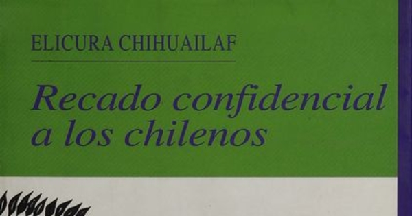 Portada de Recado confidencial a los chilenos, 1999