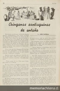 Chinganas santiaguinas de antaño