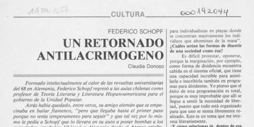 Un Retornado Antilacrimógeno