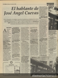 El hablante de José Ángel Cuevas