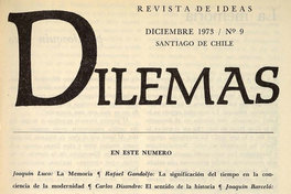 Revista Dilemas. Número 9, diciembre de 1973