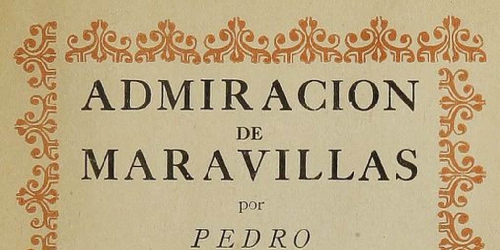 Admiración de maravillas