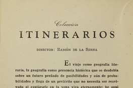 Presentación de Colección Itinerarios, de la editorial Cruz del Sur en 1943.