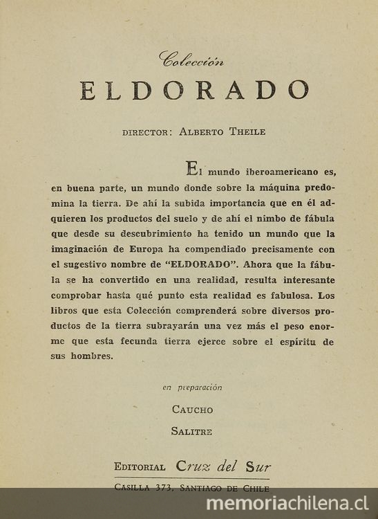 Presentación de la Colección Eldorado de la editorial Cruz del Sur, en 1943.