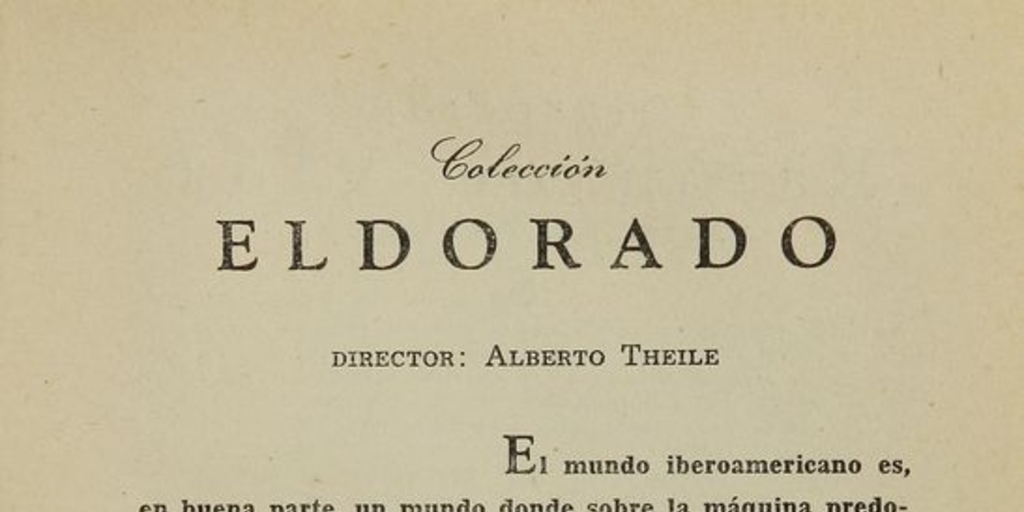 Presentación de la Colección Eldorado de la editorial Cruz del Sur, en 1943.