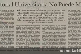 Editorial universitaria no puede morir