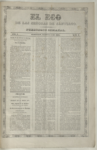 El eco de las señoras. Año 1, número 4, 3 de agosto de 1865
