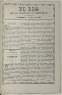 El eco de las señoras. Año 1, número 7, 24 de agosto de 1865