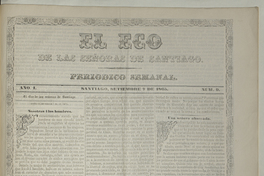 El eco de las señoras. Año 1, número 9, 7 de septiembre de 1865