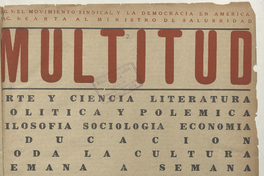 Multitud. Año 1, número 2, segunda semana de enero de 1939