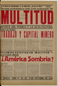 Multitud. Año 5, número 50, 9 de octubre de 1943