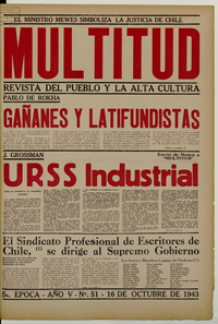 Multitud. Año 5, número 51, 16 de octubre de 1943