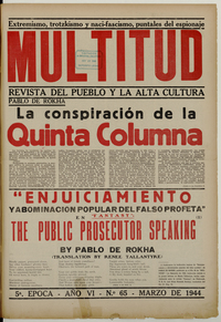Multitud. Año 5, número 65, marzo de 1944