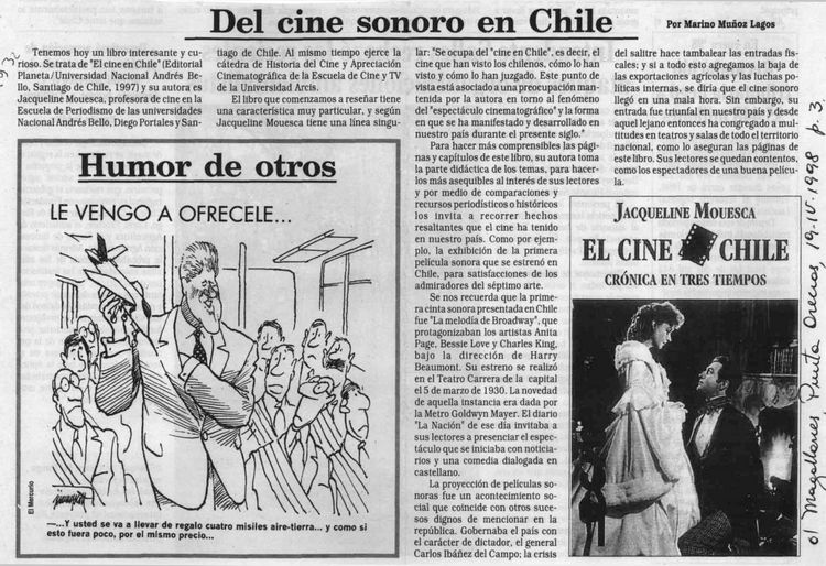 Del cine sonoro en Chile