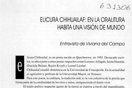Elicura Chihuailaf: en la oralitura habita una visión de mundo