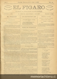 El Fígaro: periódico político-satírico. Santiago, 23 de julio de 1890