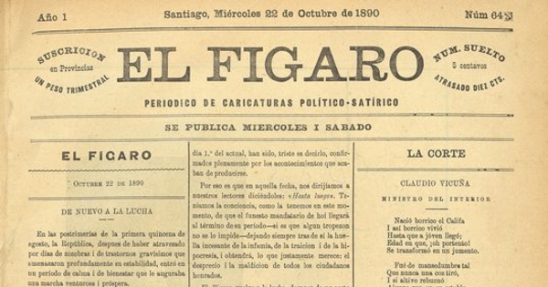 El Fígaro: periódico político-satírico. Santiago, 22 de octubre de 1890
