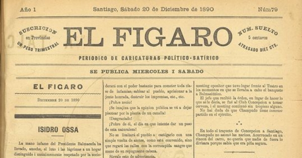 El Fígaro: periódico político-satírico. Santiago, 20 de diciembre de 1890