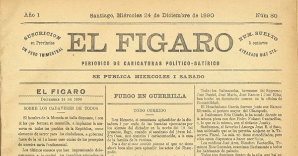 El Fígaro: periódico político-satírico. Santiago, 24 de diciembre de 1890