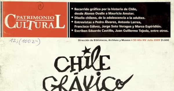 Patrimonio  Cultural. Santiago: DIBAM, 1995 - 2009, (50), trimestral, julio 2009