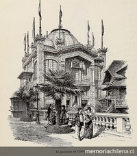 El pabellón de Chile en la Exposición Universal de París en 1889