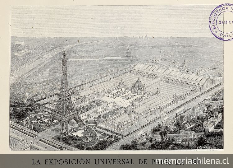 Vista general de la Exposición Universal de París en 1889