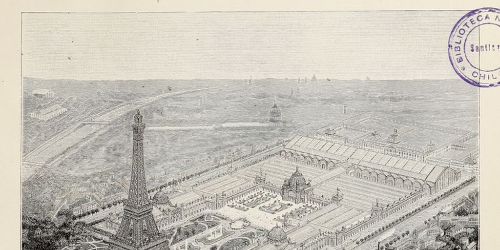 Vista general de la Exposición Universal de París en 1889