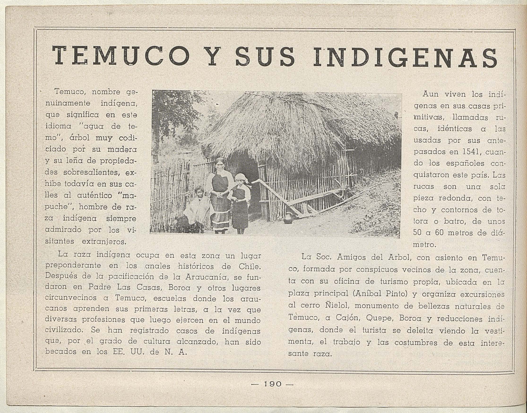 Temuco y sus indígenas
