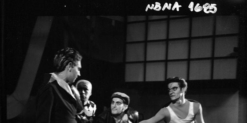 Escena del ballet "El mandarín milagroso", 1961
