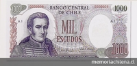 Pie de foto: Billete de 1000 escudos Banco Central, 1973