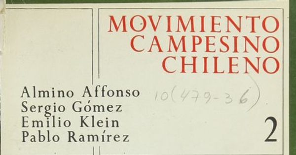 Movimiento campesino chileno. Vol. 2