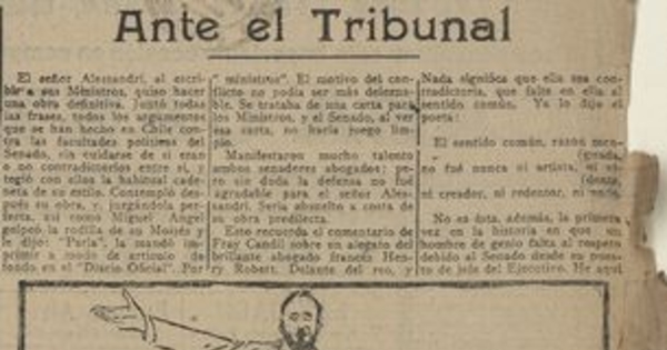 Caricatura: Ante el tribunal.