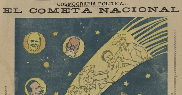 Caricatura: Cosmografía política. El cometa nacional.