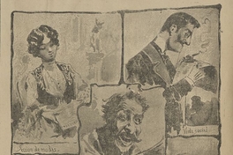 Pie de foto: Caricatura "Los lectores de El Diario Ilustrado". 1902.