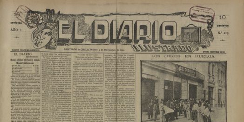 El Diario Ilustrado. Santiago. N° 215. (4 de noviembre de 1902).