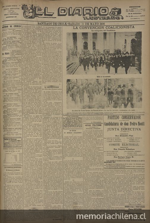 El Diario Ilustrado. Santiago. S/N. (12 de mayo de 1906).