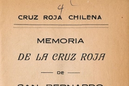 Memoria de la Cruz Roja de San Bernardo: Ano 1929