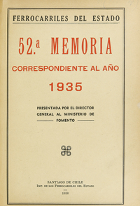 Quincuagésima segunda memoria presentada por el director general al Ministerio de Fomento: año 1935