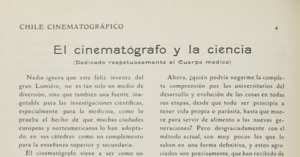 El cinematógrafo y la ciencia