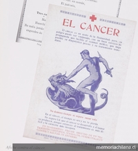 Pie de Foto: Afiche contra el cáncer, cerca de 1930