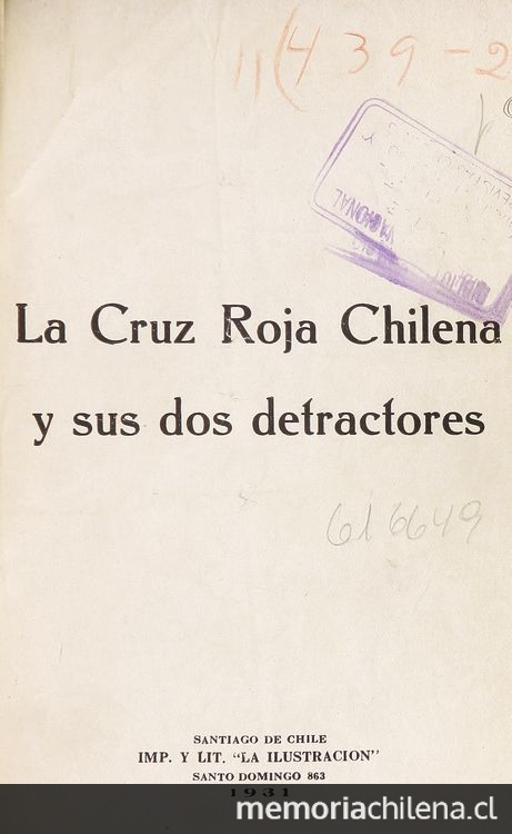  La Cruz Roja Chilena y sus dos detractores