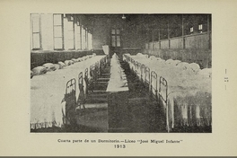 Pie de Foto: Cuarta parte de un dormitorio del Liceo de señoritas "José Miguel Infante", 1913