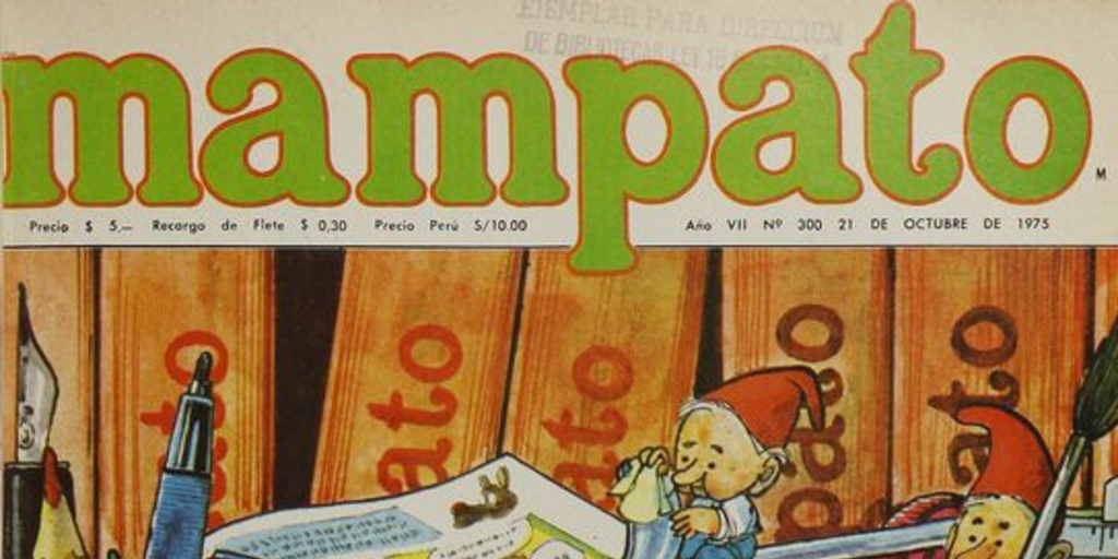 "Cómo se hace la historieta Mampato", Mampato, (300): 42-46, 21 de octubre, 1975.