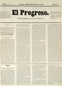 El Progreso. Número 64, 25 enero 1843