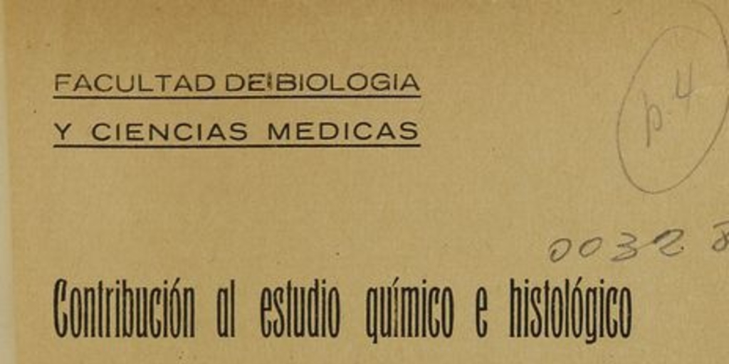 Contribución al estudio químico e histológico de la hoja del Psoralea glandulosa (culén). Santiago: [s.n.], 1932