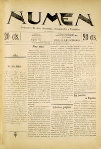 Numen. Año 1, número 8, 3 de marzo de 1919