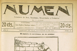 Numen. Año 2, número 32, 22 de noviembre de 1919